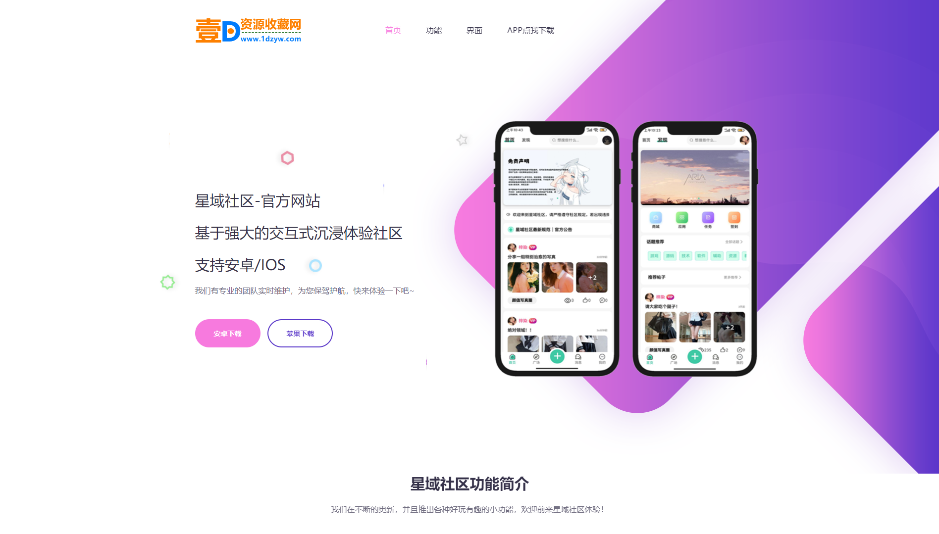 大气精美网站APP官网源码 好看实用