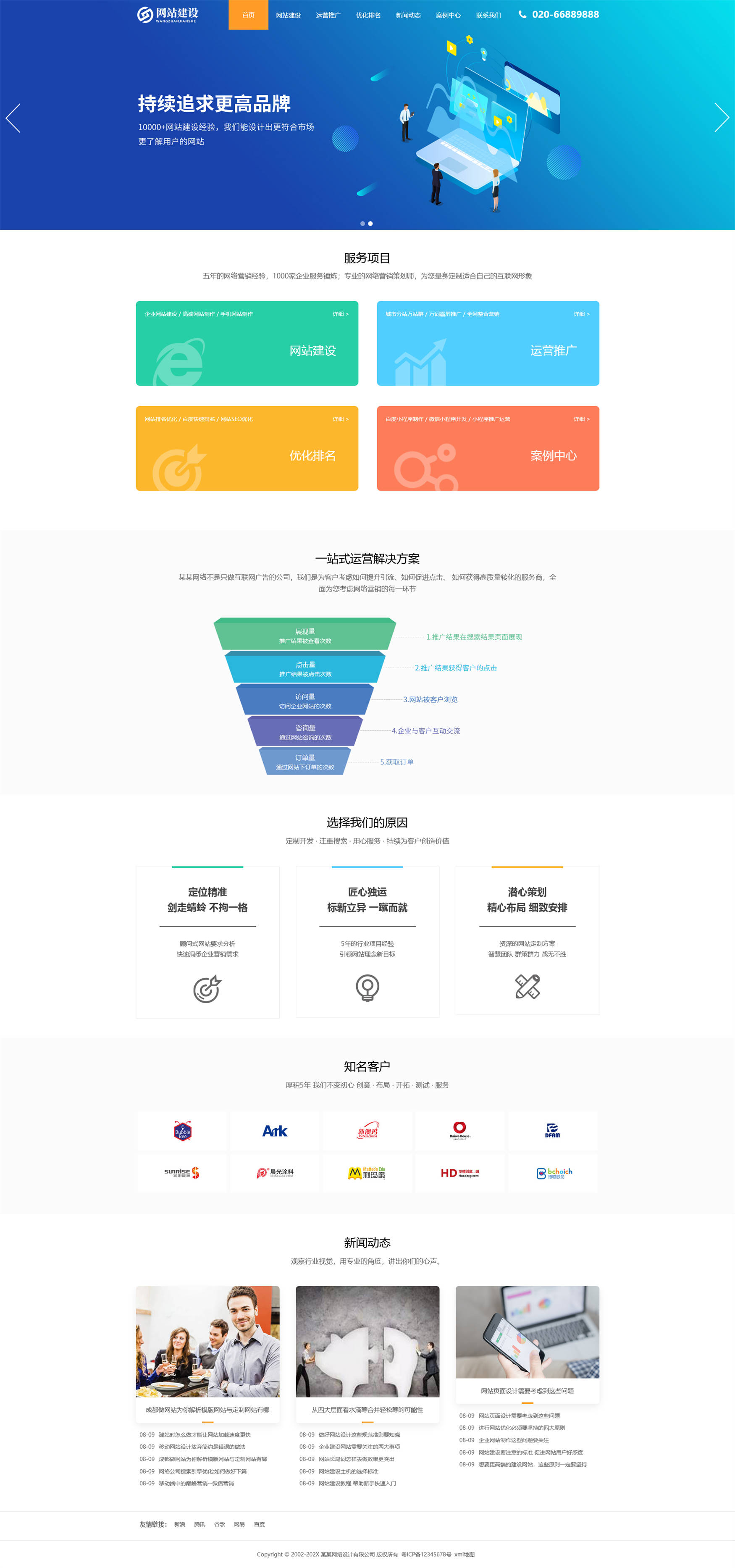 响应式网站SEO优化排名服务网站模板